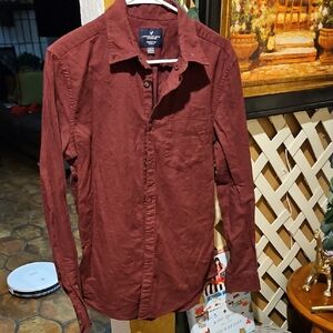 Mens American Eagle Buttonup Marron